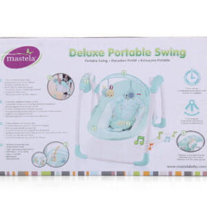 Mastela Deluxe Portable Swing - Aqua Blue-11117