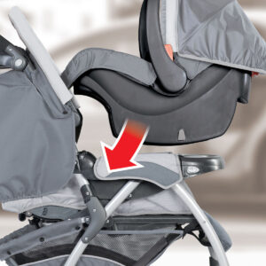 Chicco Cortina CX Travel System LAVA USA - Red & Grey-10290