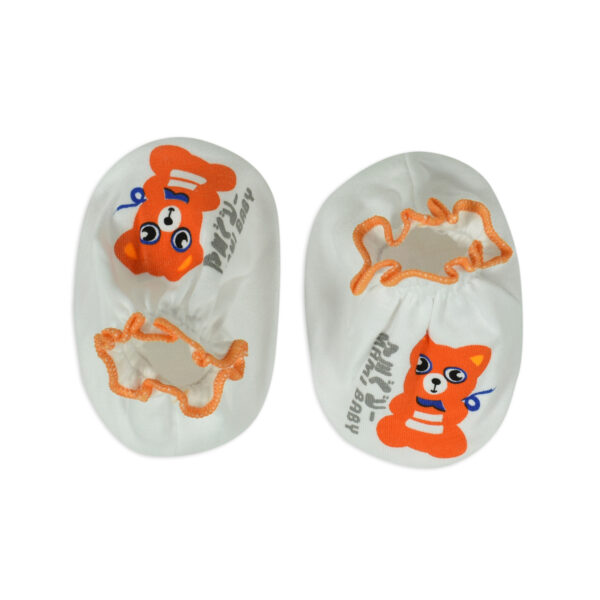 Mami Baby New Born Mittens & Booties Set (0-6M) - Orange-10538