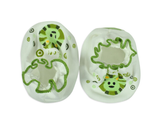 Mami Baby New Born Mittens & Booties Set (0-6M) - Green-10563