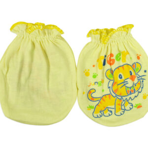 Kero Kid Bear Print Mittens And Booties Set - Yellow-10616