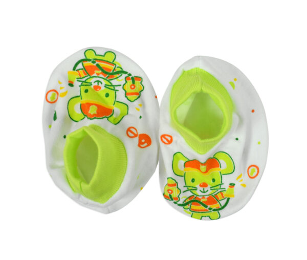 Kero Kid Printed Mittens & Booties Set - Green-10678