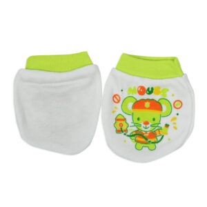 Kero Kid Printed Mittens & Booties Set - Green-10676