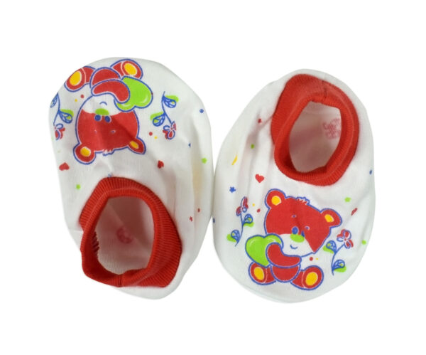 Kero Kid Printed Mittens & Booties Set - Red-10682