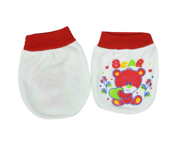 Kero Kid Printed Mittens & Booties Set - Red-10683