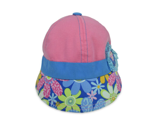 Flower Patch Girls Summer Cap - Pink-11276