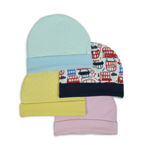 New Born Super Soft Summer Cap Pack Of 4 - Multicolor-10382