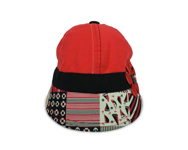 Flower Patch Girls Summer Caps - Red-11283
