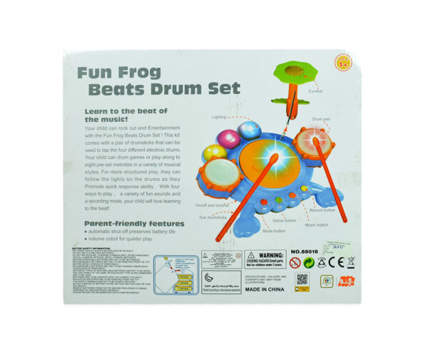 Fun Frog Kids Beats Drum Toy Set-11409