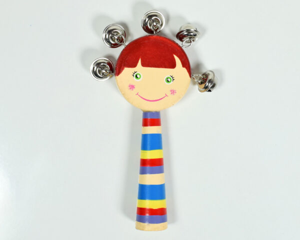 New Born Baby Hand Shake Musical Wooden Rattle-11334