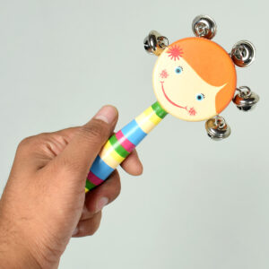 New Born Baby Hand Shake Musical Wooden Rattle-11336