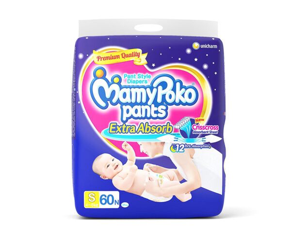 Mamy Poko Small Size Baby Diapers (60 Count)-0