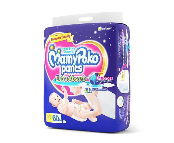 Mamy Poko Small Size Baby Diapers (60 Count)-10523