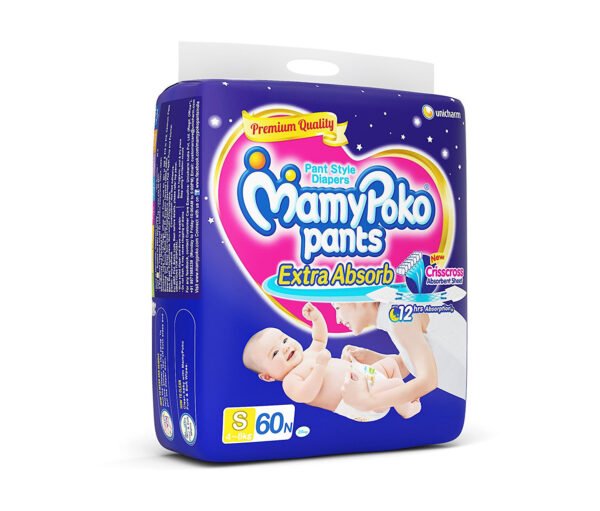 Mamy Poko Small Size Baby Diapers (60 Count)-10525