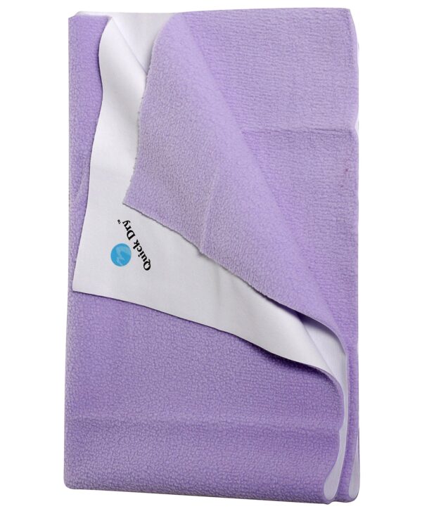 Quick Dry Plain Waterproof Bed Protector Sheet (Single Bed) - Lilac-0