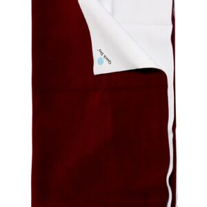 Quick Dry Plain Waterproof Bed Protector Sheet (Single Bed) - Dark Maroon-0