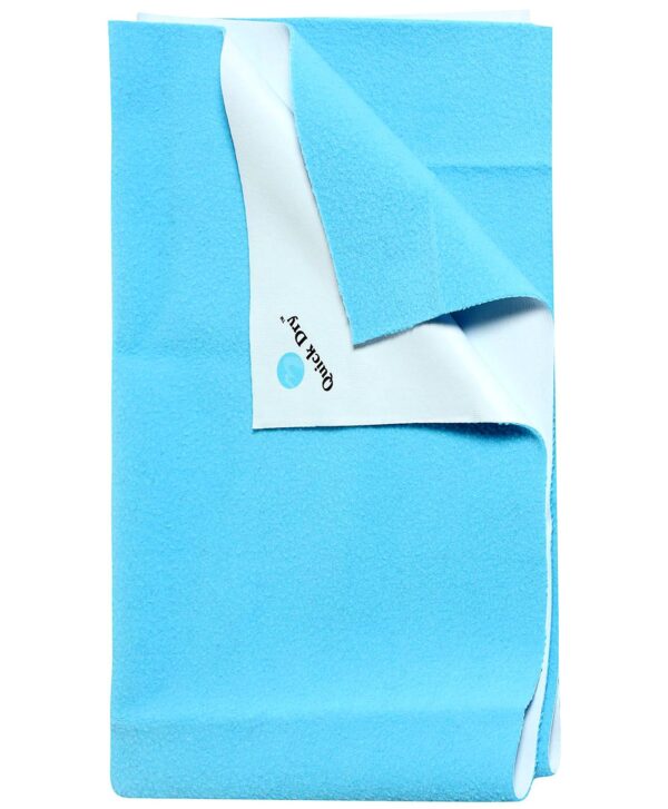 Quick Dry Plain Waterproof Bed Protector Sheet (M) - Cyan-12341