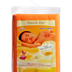 Quick Dry Plain Waterproof Bed Protector Sheet (M) - Peach-12414