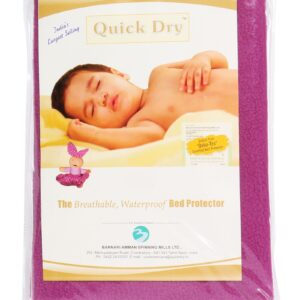 Quick Dry Plain Waterproof Bed Protector Sheet (M) - Orchid-12402