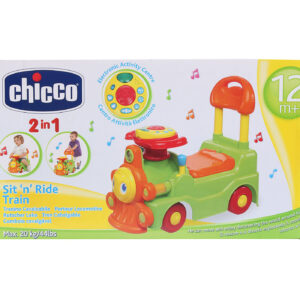 Chicco - Green and Orange New Loco Train Sit N Ride-11789