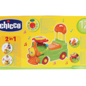 Chicco - Green and Orange New Loco Train Sit N Ride-11787