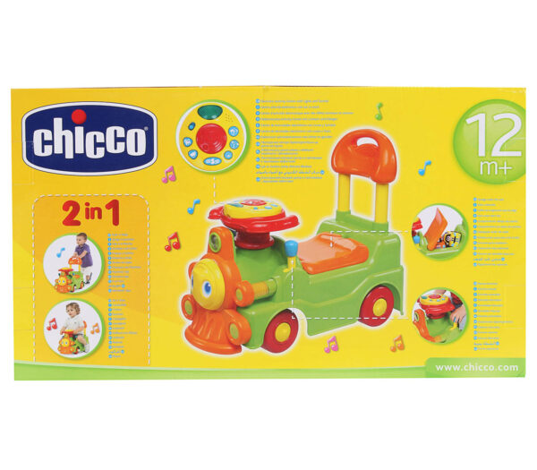 Chicco - Green and Orange New Loco Train Sit N Ride-11787