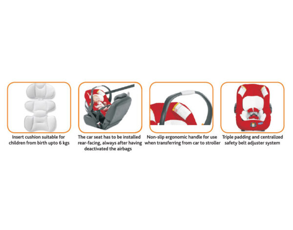 Chicco Keyfit EU Rear Facing Baby Car Seat - Red-11773