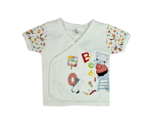 Baby Starters 4 Pieces New Born Cloth Set - White-12232