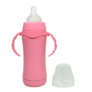 Steel Feeding Bottle Pink - 240 ml-12745