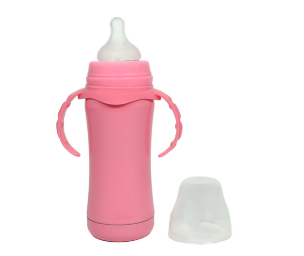 Steel Feeding Bottle Pink - 240 ml-12745