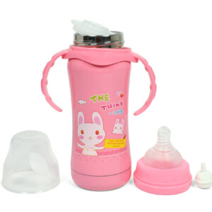 Steel Feeding Bottle Pink - 240 ml-12744