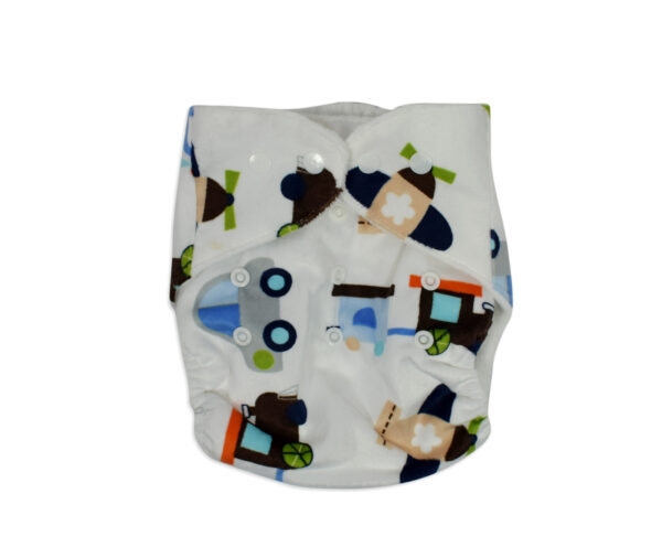 Adjustable Reusable Cloth Diaper - White-0