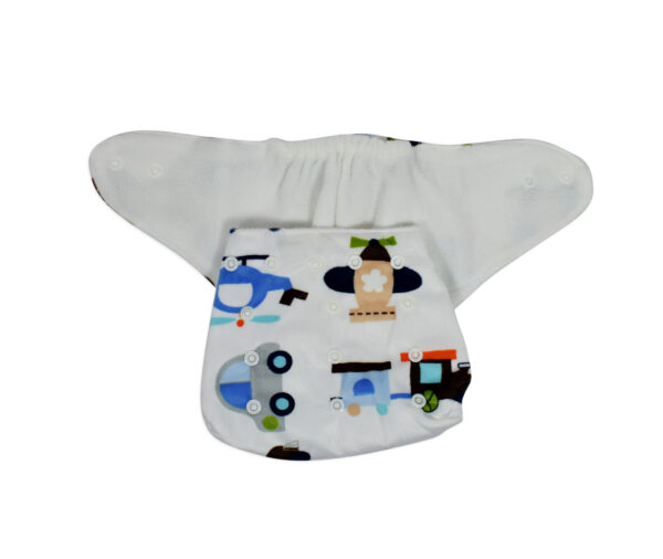 Adjustable Reusable Cloth Diaper - White-12675