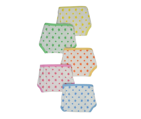 Tinycare Multicolor Printed Velcro Nappy - Pack of 5-12226