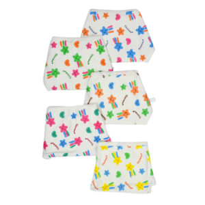Tiny Care Knotted Cotton Nappy (New Born) Pack of 5 - White-12507