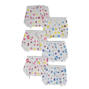 Mother Choice Knotted Cotton Nappy Set Of 6 - White-0