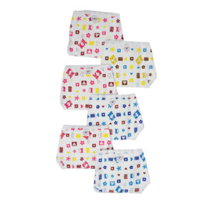 Mother Choice Knotted Cotton Nappy Set Of 6 - White-12596