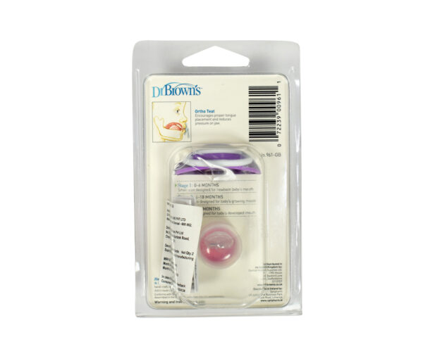 Dr Brown Orthodontic Soother (Stage-1) - 0-6M -12471