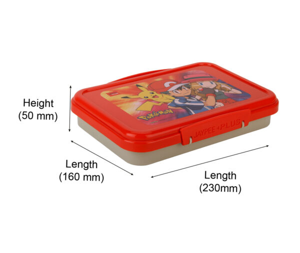 Jaypee Lunch Box Pokemon Print - Red Grey-12624