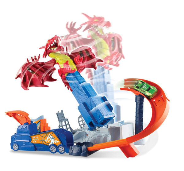 Hot Wheels Dragon Blast Playset, Multi Color-11945