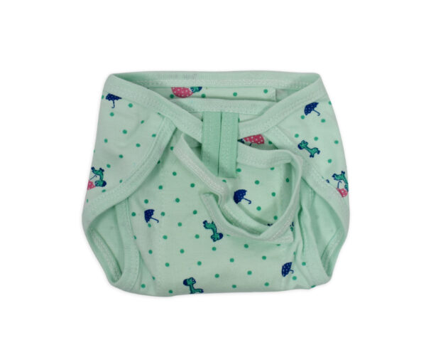 Printed Knotted Cotton Nappy Pack Of 5 (S) 1-3M - Multicolor-12497