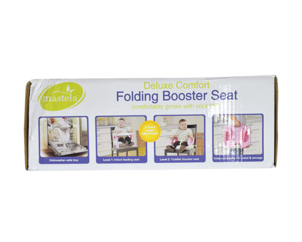Mastela Deluxe Comfort Folding Booster Seat - Yellow/Pink-12095