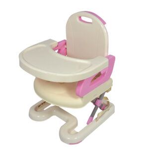 Mastela Height Adjustable Booster Seat (6M+) - Yellow/Pink-0