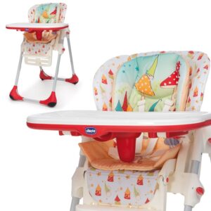 Chicco Polly 2 In 1 High Chair Timeless - Red And White-11706