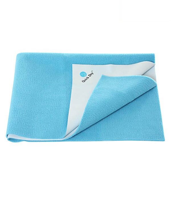 Quick Dry Plain Waterproof Bed Protector Sheet (M) - Cyan-0