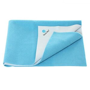 Quick Dry Plain Waterproof Bed Protector Sheet (Single Bed) - Cyan-0
