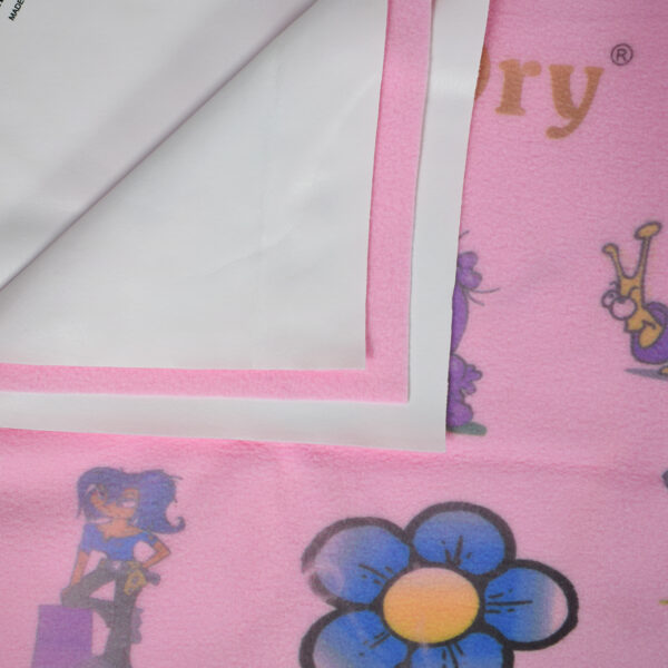 Quick Dry Printed Waterproof Bed Protector Sheet - Pink - Medium-12298
