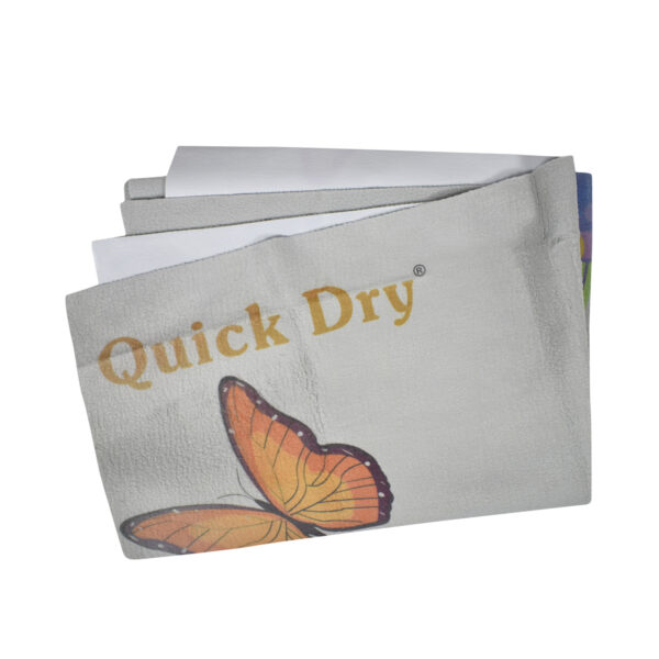 Quick Dry Printed Waterproof Bed Protector Sheet - Grey - Medium-0