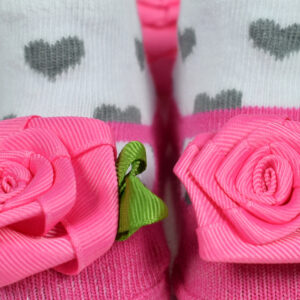 Baby Girls Socks with Hair Band - Pink-12878