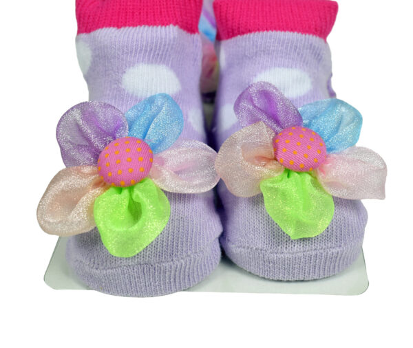 Baby Girls Socks with Hair Band - Multicolor-12943